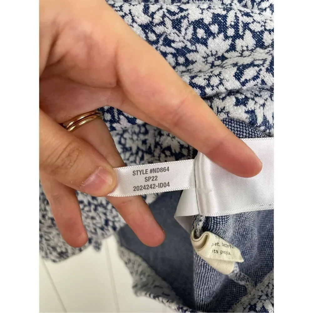 Madewell‎ Floral Jacquard Button-Back Cottage Core Top Size XXS